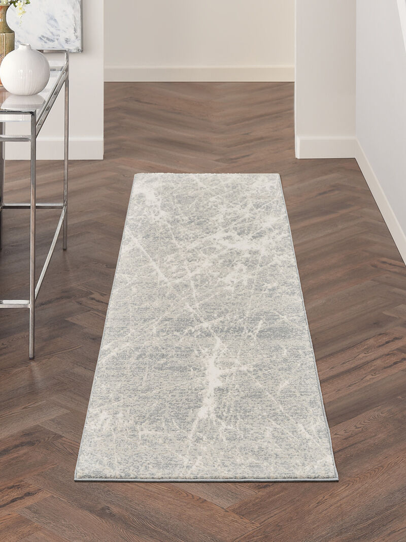 Exhale EXL02 Ivory/Gray 2'2" x 7'6" Rug
