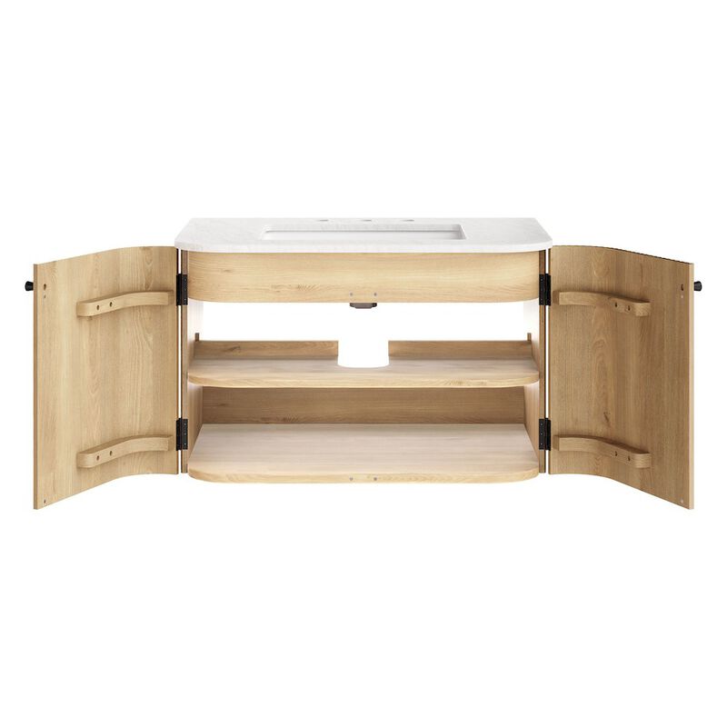 Zia 30" Wall-Mount Bathroom Vanity with Marble Sink image number 7
