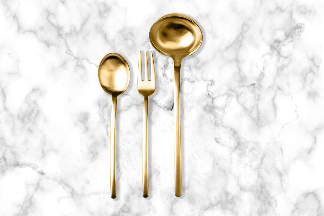Due Ice Gold Serving Set 3 Pieces