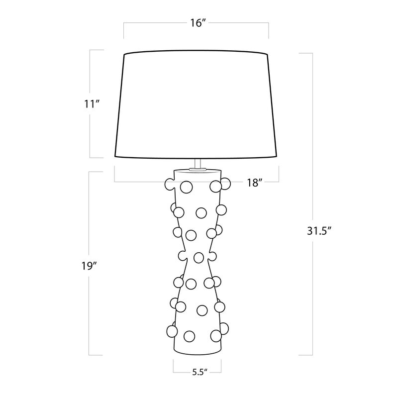 Pom Pom Ceramic Table Lamp