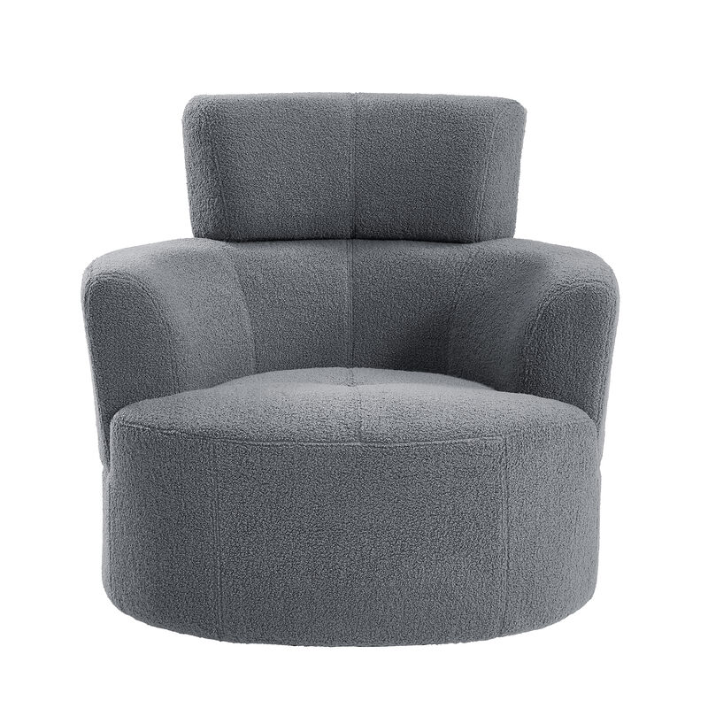Merax 360&deg; Swivel Round Sofa Chair Accent Barrel Chair