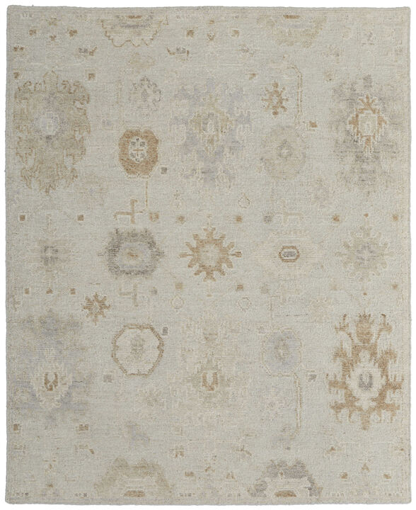 HomeRoots Wool Floral Hand Knotted Area Rug