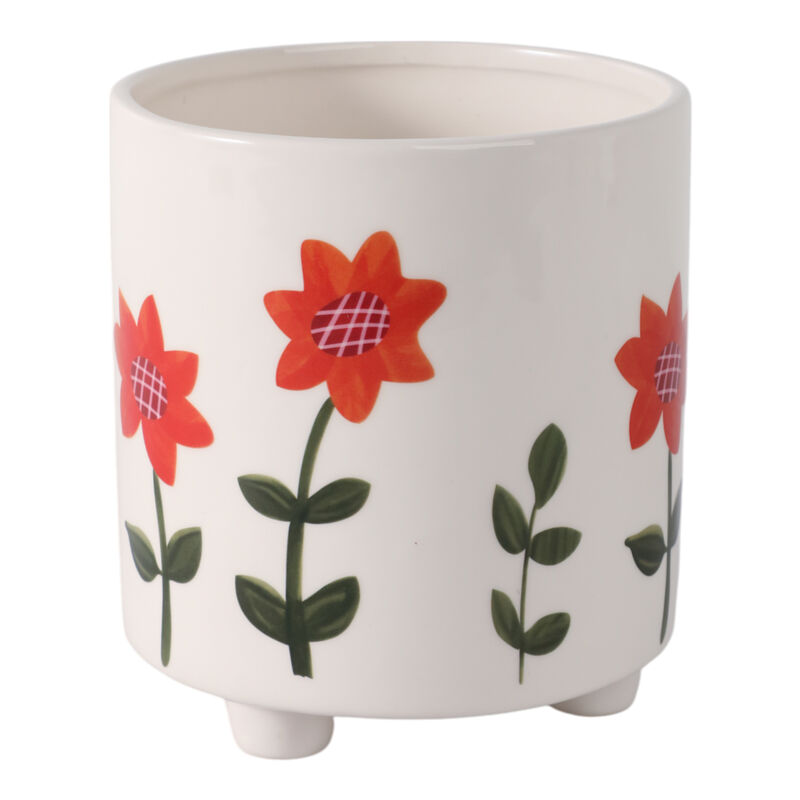6" Footed Hand Painted Planter, Multi image number 2
