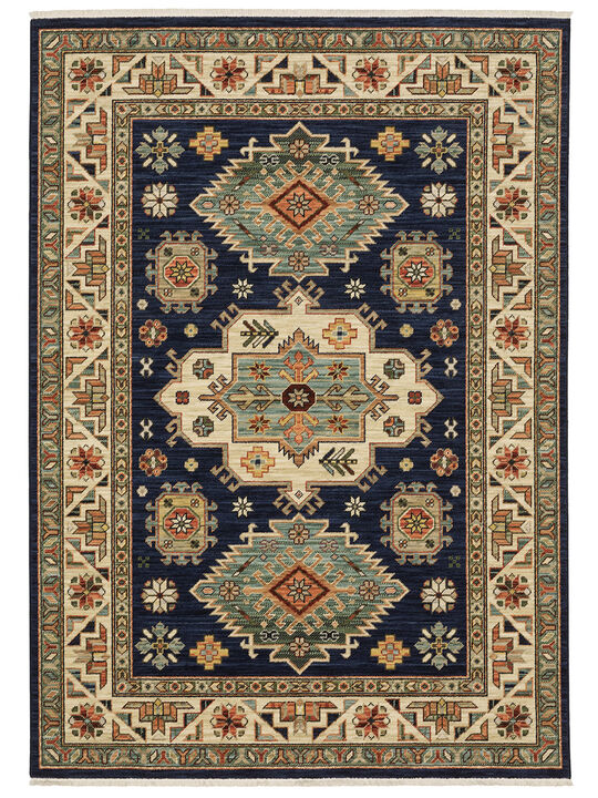 Lilihan 3'3" x 5' Navy Rug
