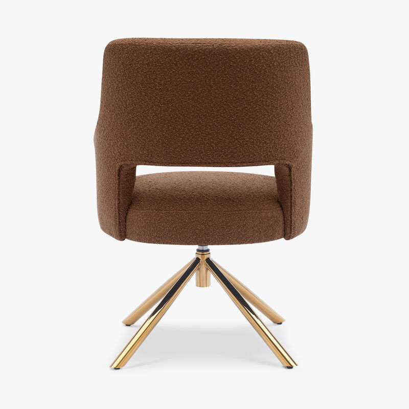 WestinTrends Genevieve Mid-Century Modern Wide Boucle Swivel Accent Arm Chair