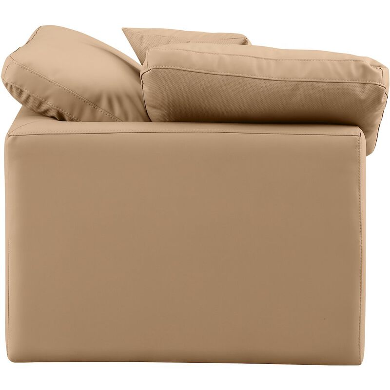 Meridian Furniture Indulge Tan Vegan Leather Corner Chair