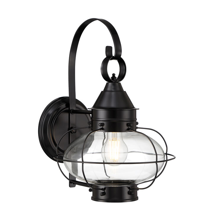 Cottage Onion Outdoor Wall Lantern in Black