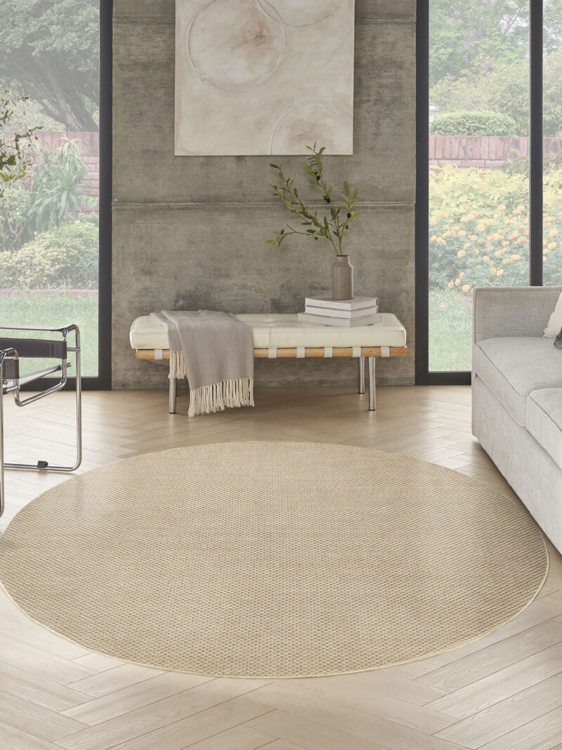 Tulum TLM03 Taupe 8' x Round Rug