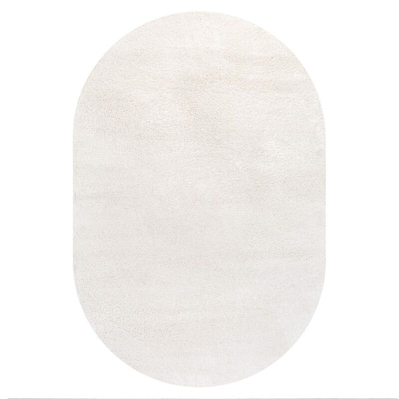 Haze Solid Low Pile Oval Area Rug