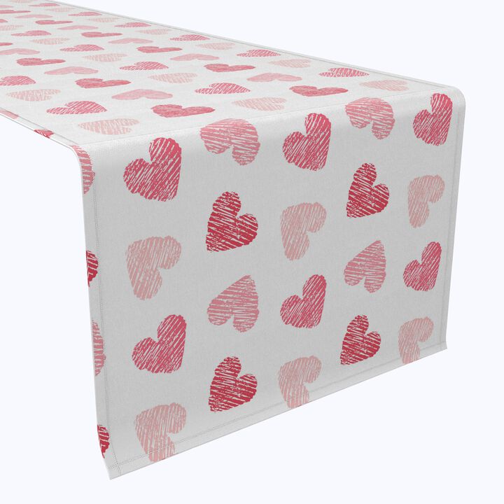 Fabric Textile Products, Inc. Table Runner, 100% Cotton, Valentine's Shaded Hearts