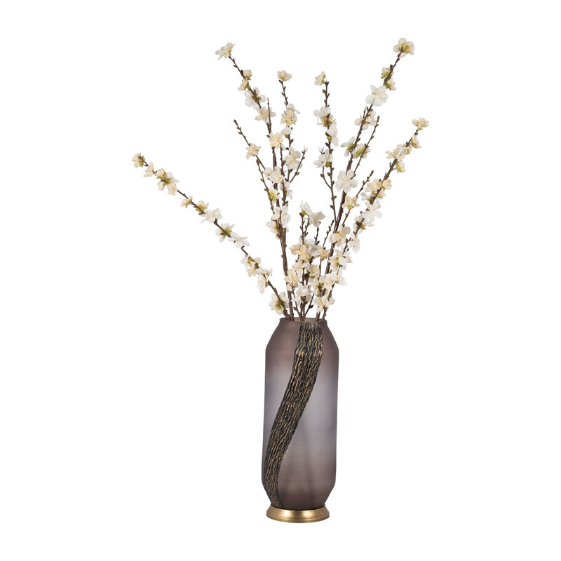 Glass 15" Metallic Detail Vase image number 3