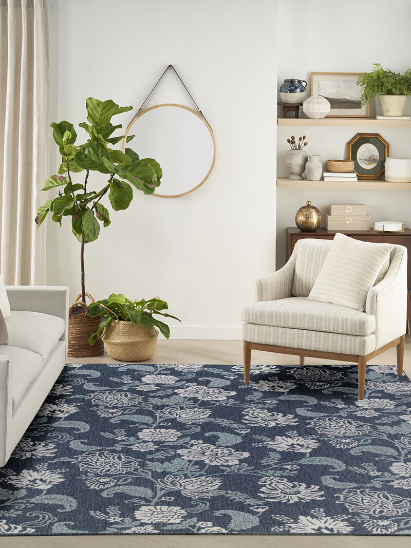 Garden Oasis GOA03 Navy 8' x 10' Rug