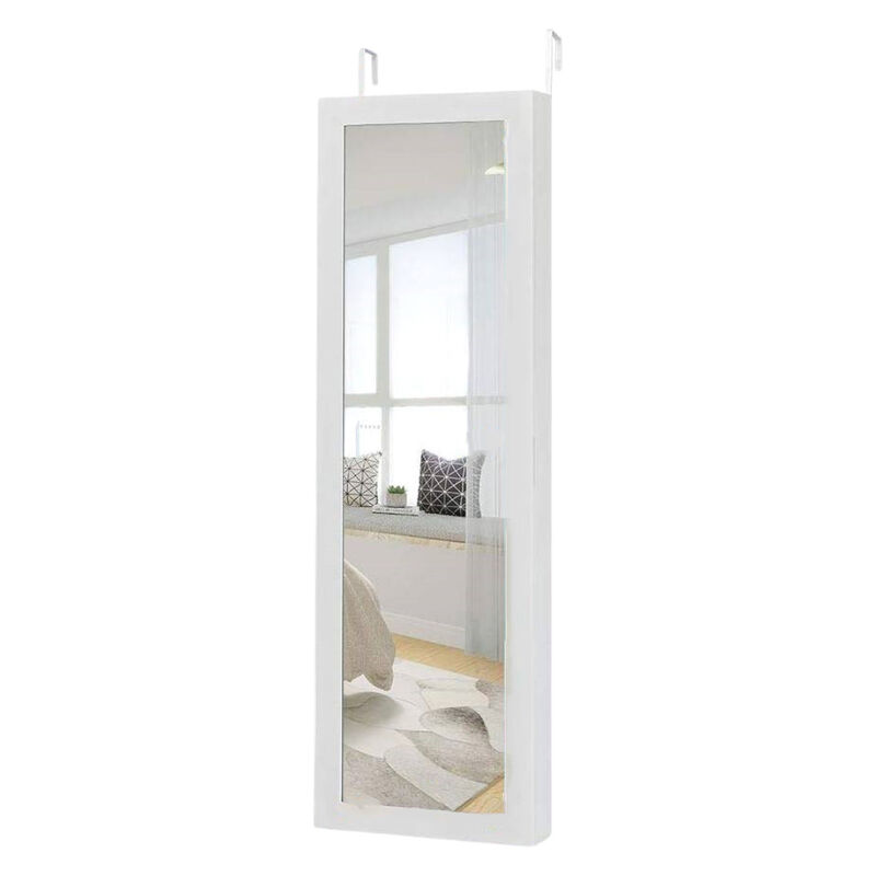 2-in-1 Wall or Door Mounted Jewelry Organizer Full Length Mirror