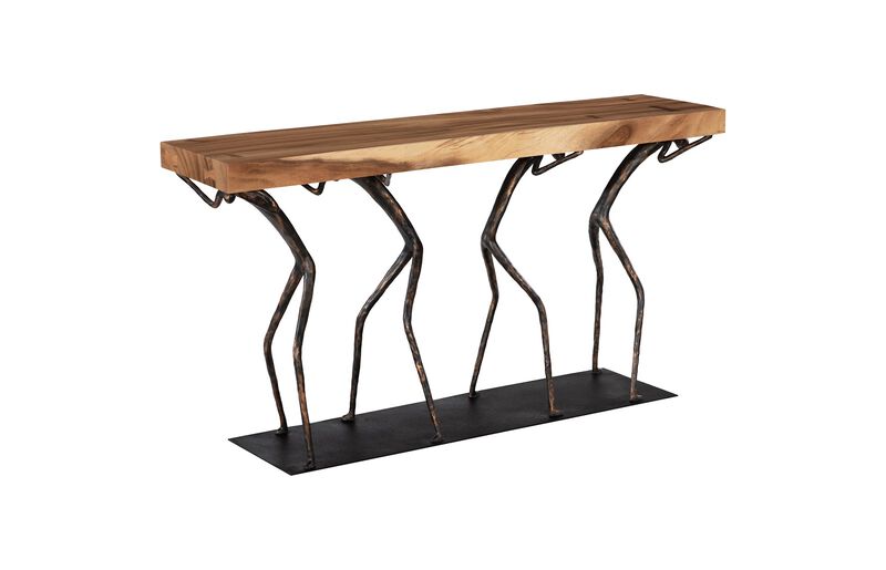 Atlas Console Table on Metal Base