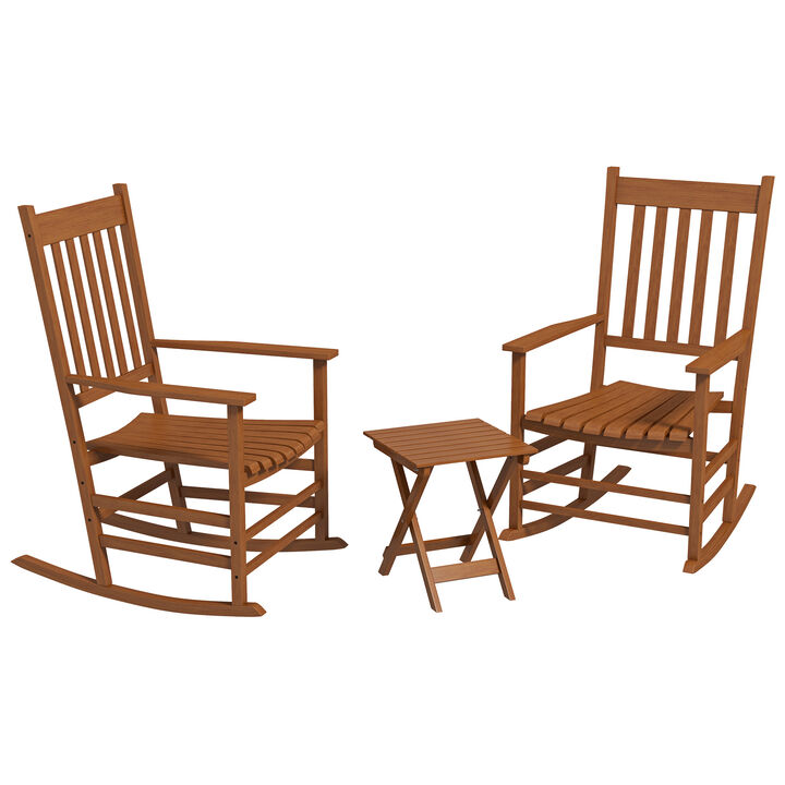 Hivvago 2-Piece Outdoor Rocking Chair Set with Side Table