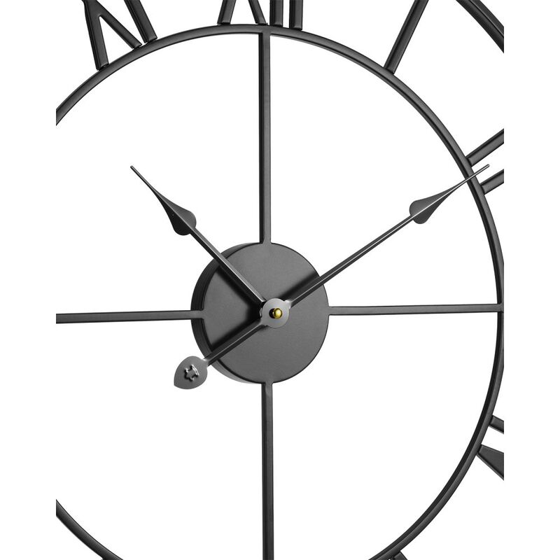 Wall Clock Roman Numerals Battery Operated Silent Clocks for Living Room