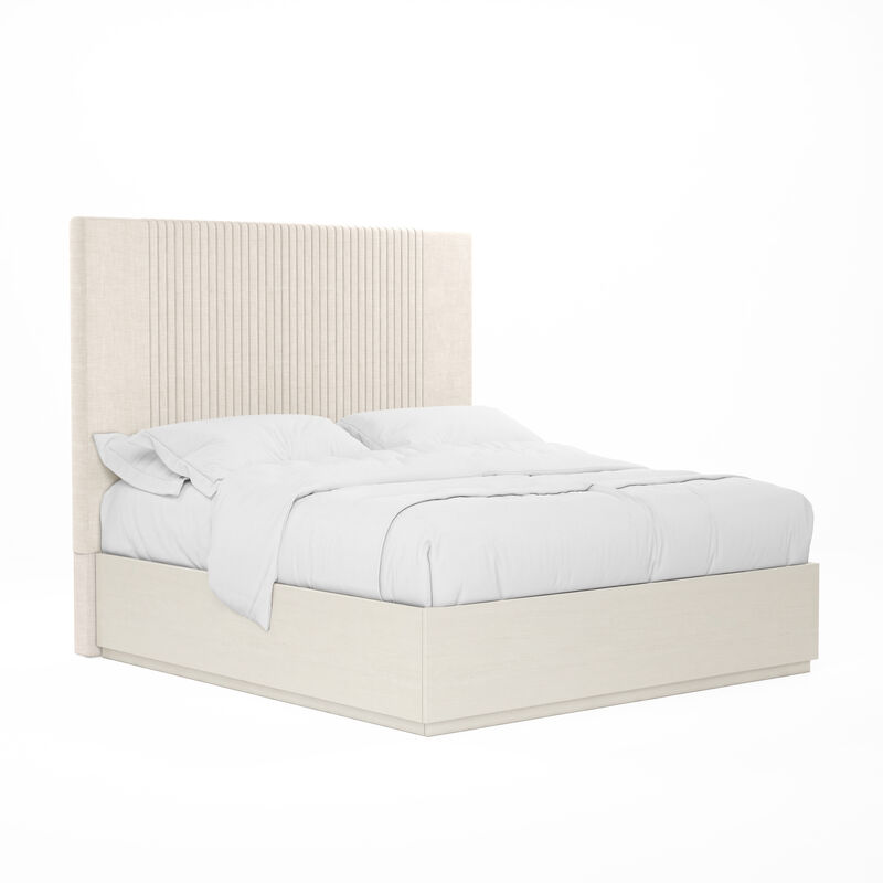 Blanc Queen Upholstered Panel Bed