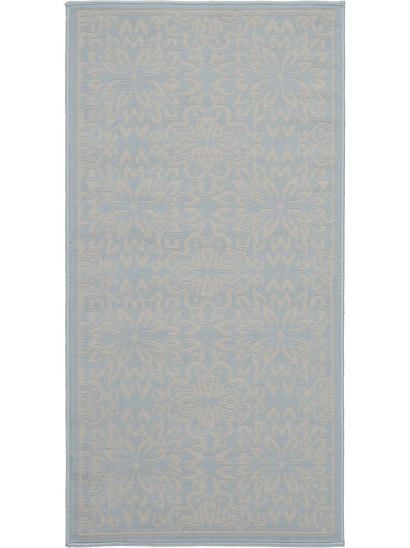 Jubilant JUB06 Ivory/Light Blue 2'3" x 7'3" Rug