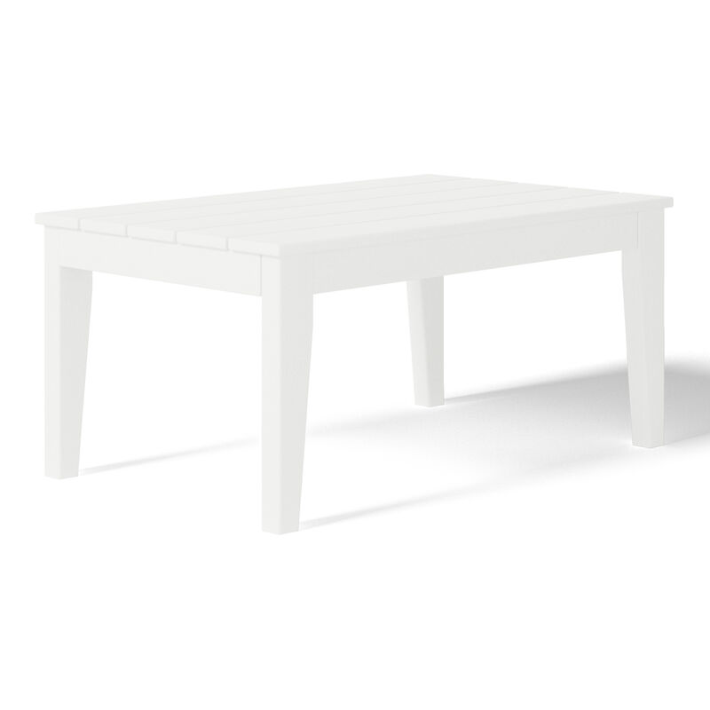 WestinTrends Low Outdoor HDPE Patio Rectangle Coffee Table
