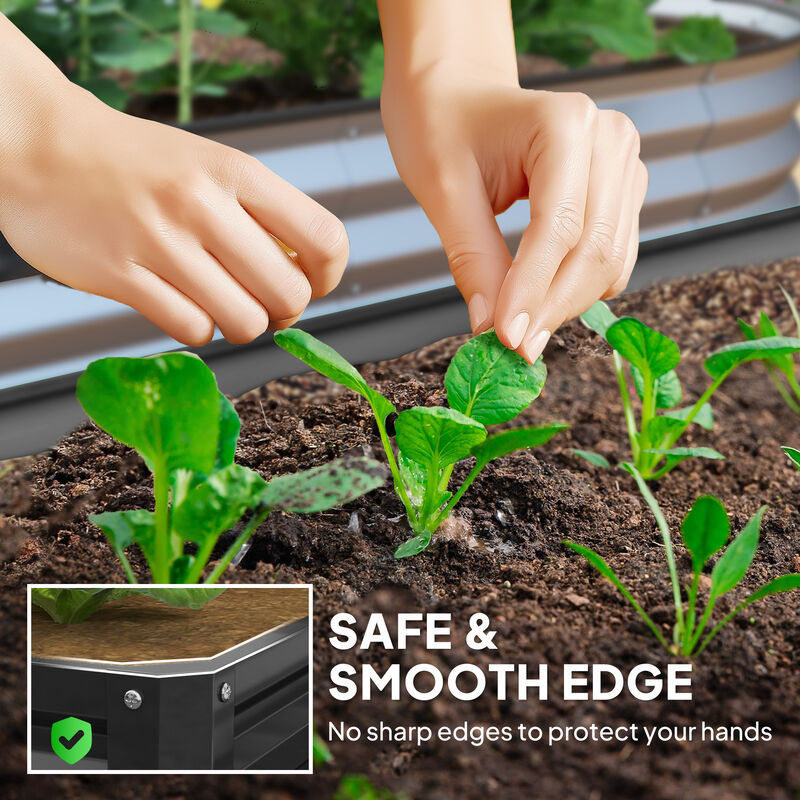 Hivvago 4' x 4' Garden Bed with Durable Metal Construction image number 4