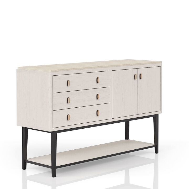 Bernards Elements Server Metal Base In Vanilla Finish