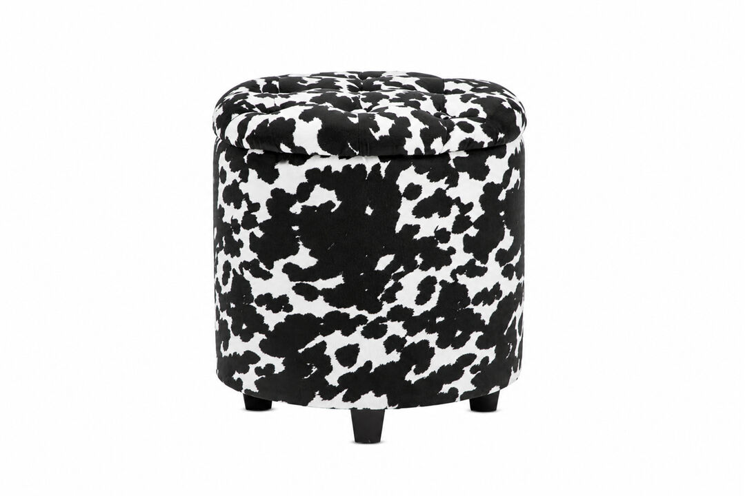 Round Storage Ottoman