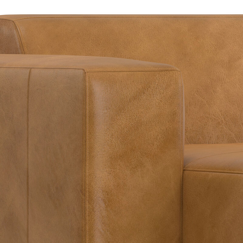 Rex Left-Facing Modular Sectional Sofa in Genuine Leather
