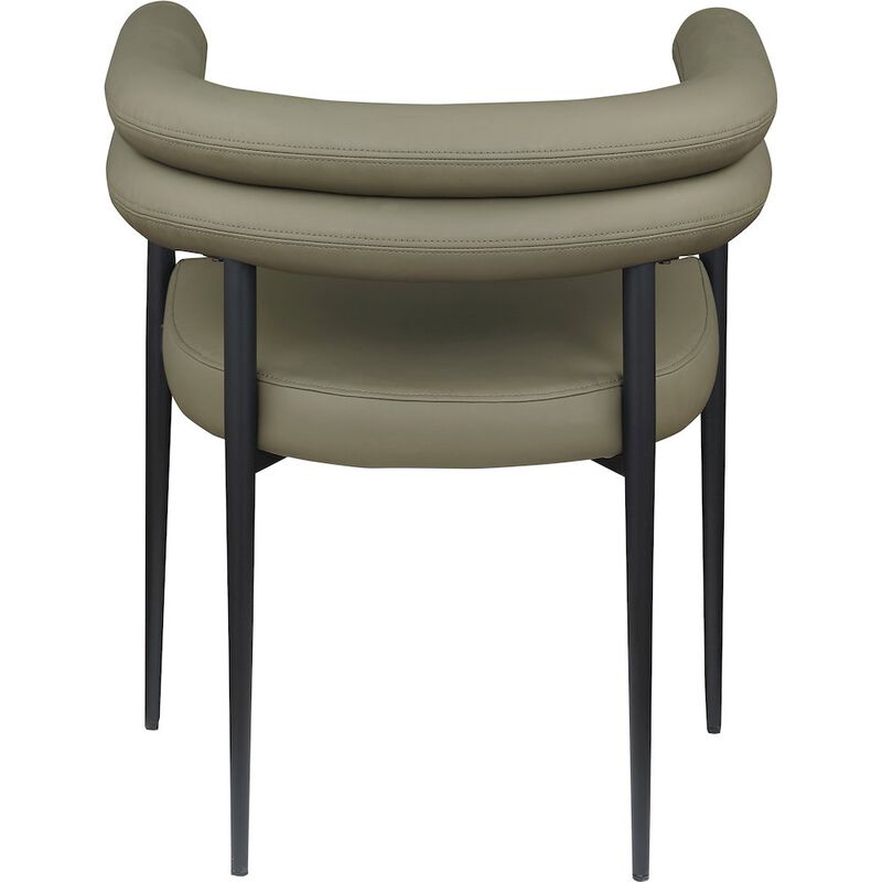 Meridian Furniture Lavina Olive Vegan Leather Dining Chair, Set of 2