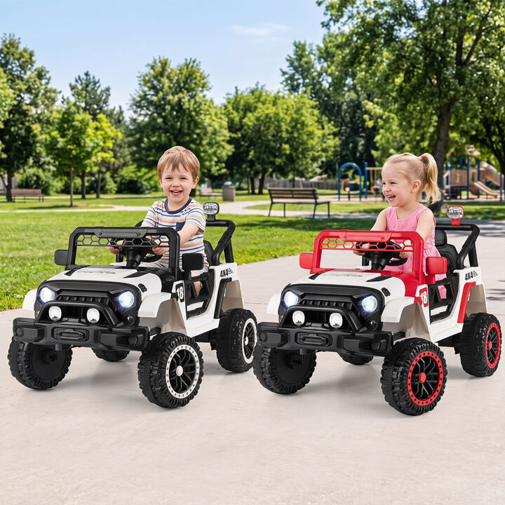 12V Kids Ride On Toy Truck with 3 Speeds and Remote Control for Yard
