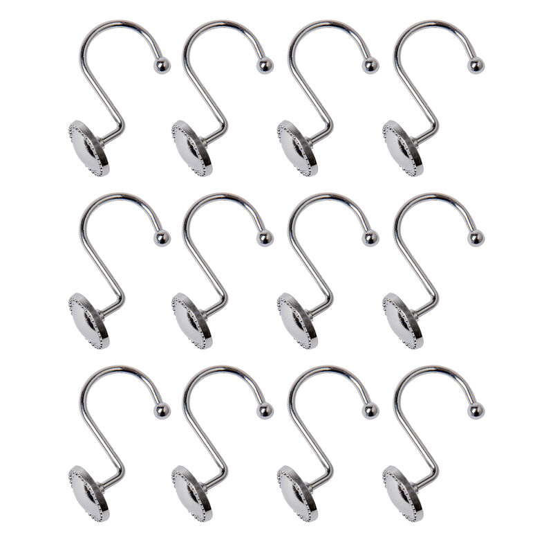 12-Piece Proof Zinc Shower Curtain Hooks image number 4