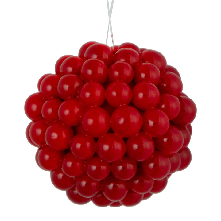 3.25" Red Berries Christmas Ball Ornament