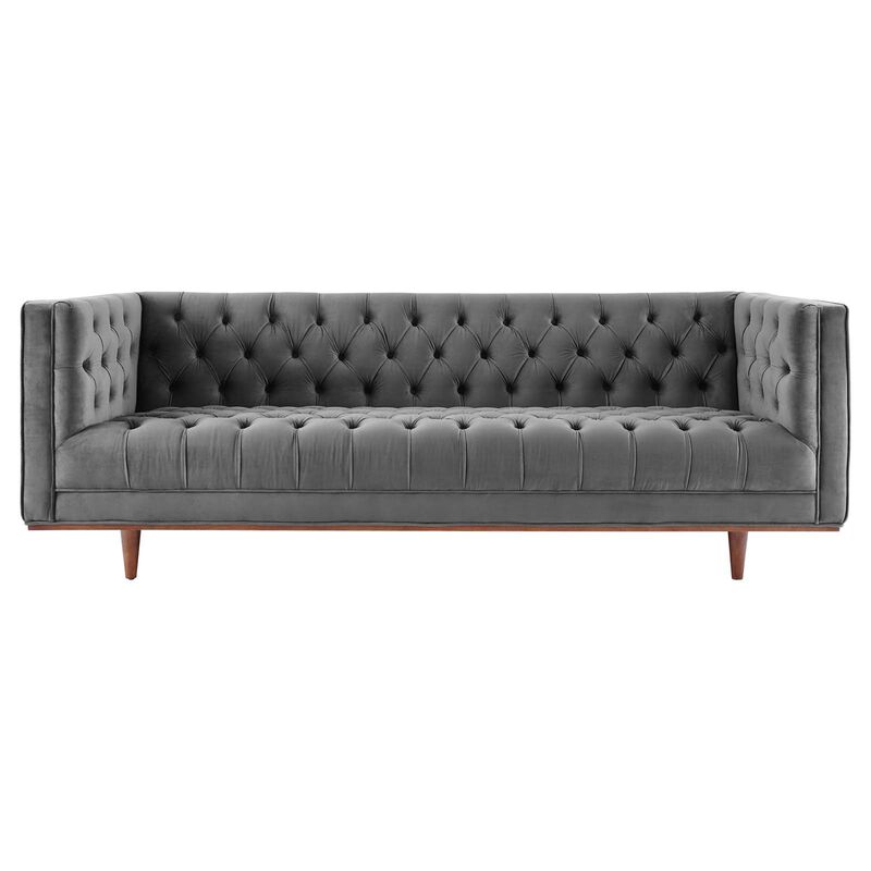 Elation Tufted Performance Velvet Sofa image number 0
