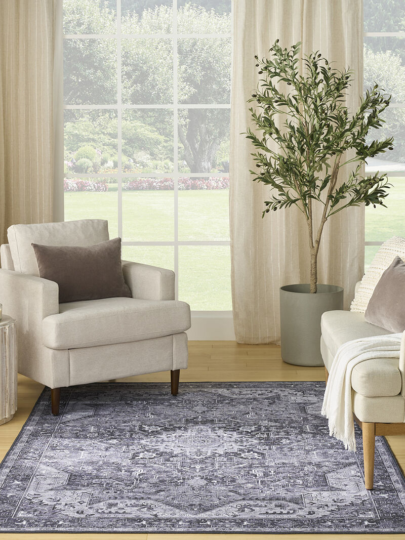 Nourison Washables NWB15 Charcoal/Gray 4' x 6' Rug