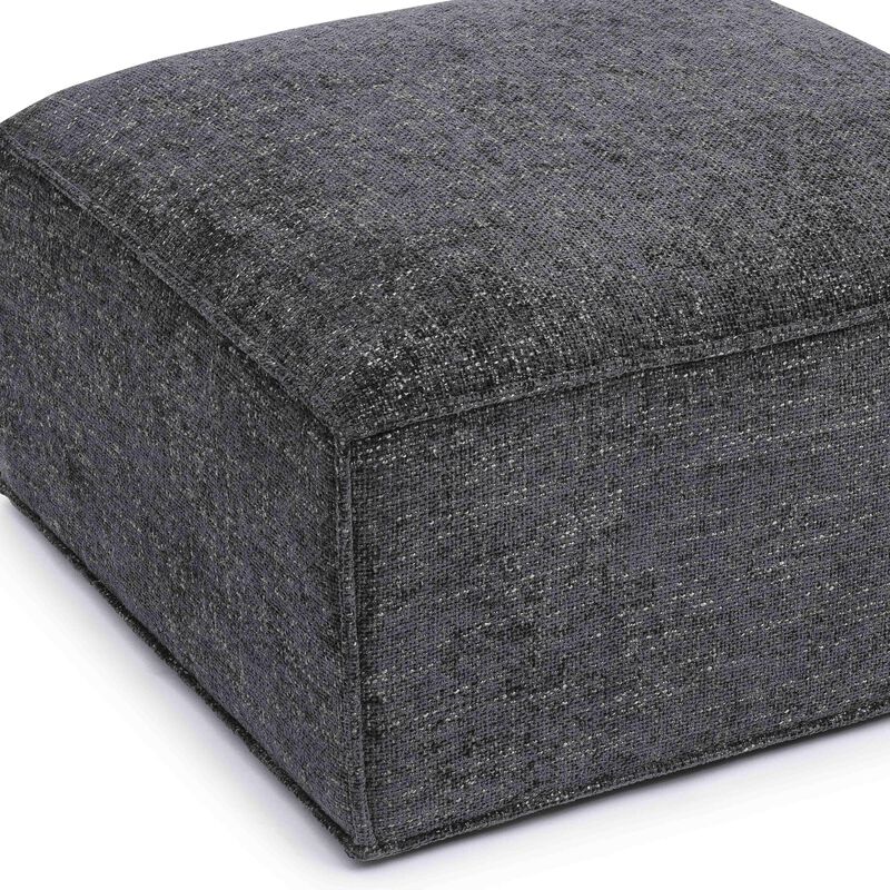 Mindy Chenille Basketweave Ottoman image number 5