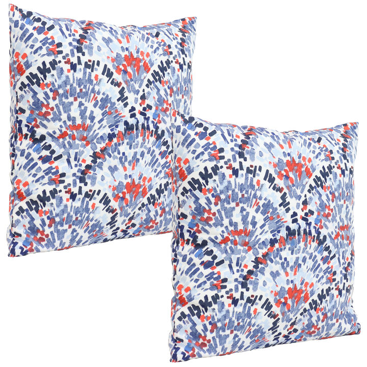 Sunnydaze Outdoor Square Decorative Throw Pillow - Beige - Set of 2