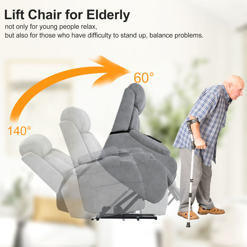 Streamdale Elderly Power Lift Recliner Chair with Remote Control