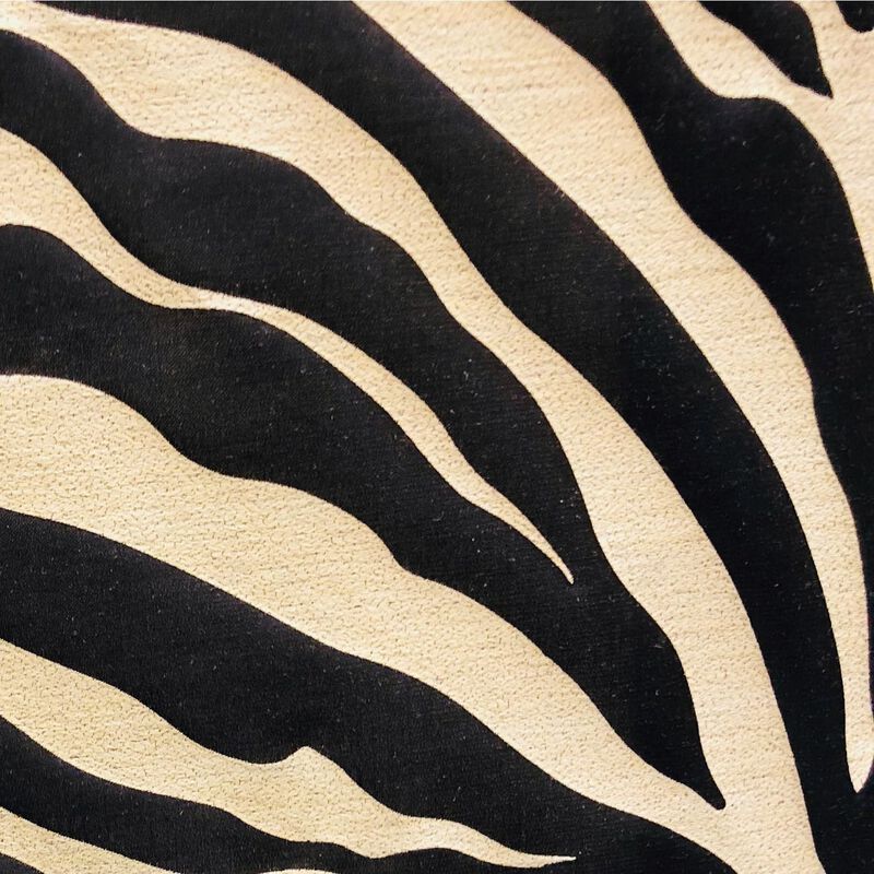 Plutus Brands Black Zebra Black Animal Motif Luxury Throw Pillow image number 2