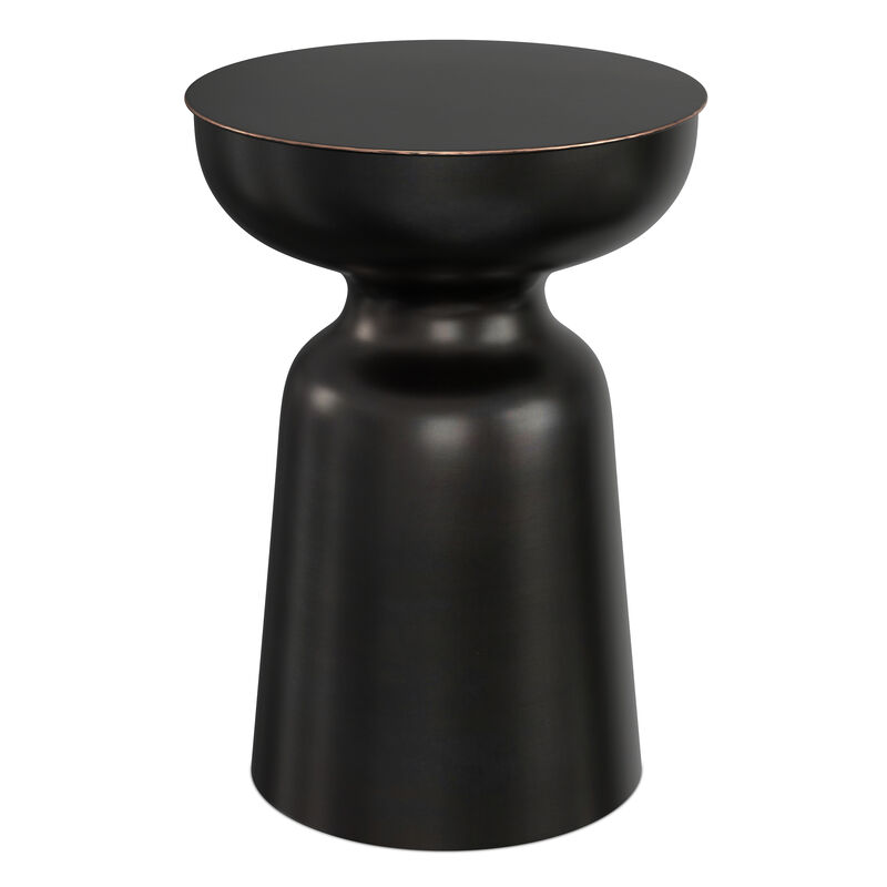 Toby 18 inch Wide Modern Industrial Metal Accent Table in Antique Copper Iron image number 0