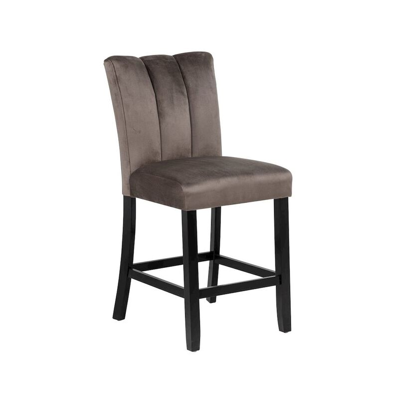 Sheridan Velvet Counter Height Chairs, Set of 2, Cedar Brown