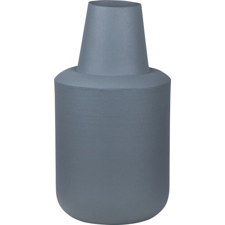 11.5" Charcoal Gray Powder Coated Garden Style Tabletop Vase
