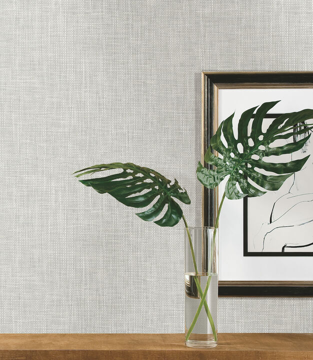 Reed Basket White Peel & Stick Wallpaper (Set of 2)