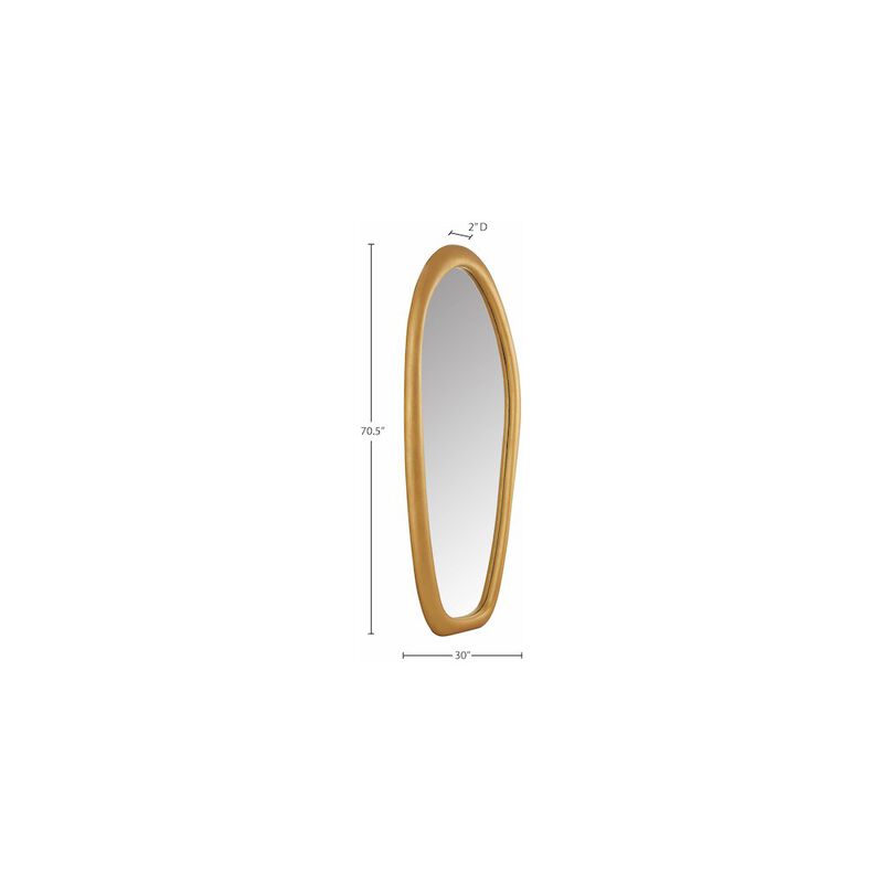 Meridian Furniture Holland Brass Polyresin Mirror