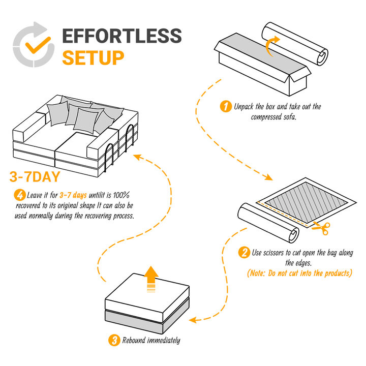 Merax Oversized Upholstered Sectional Sofa Couch Set