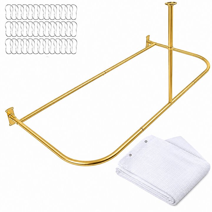 Shower Suites By D-Shaped Shower Curtain Rod