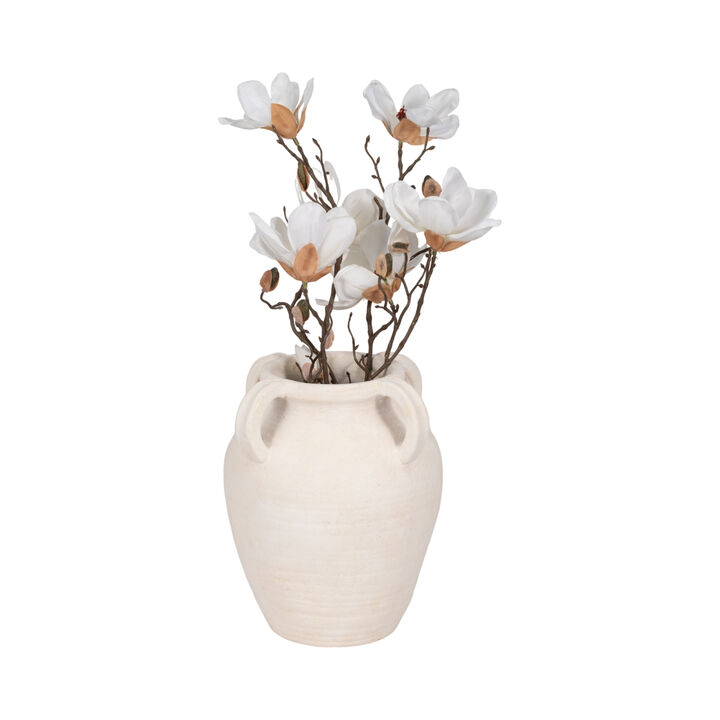 12" Multi Handle Jug, White