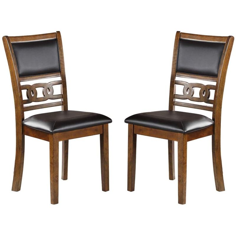 Streamdale Walnut Finish Dining Chairs Set of 2 image number 0