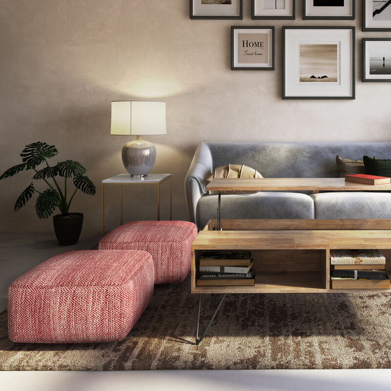 Nate 20 inch Square Pouf