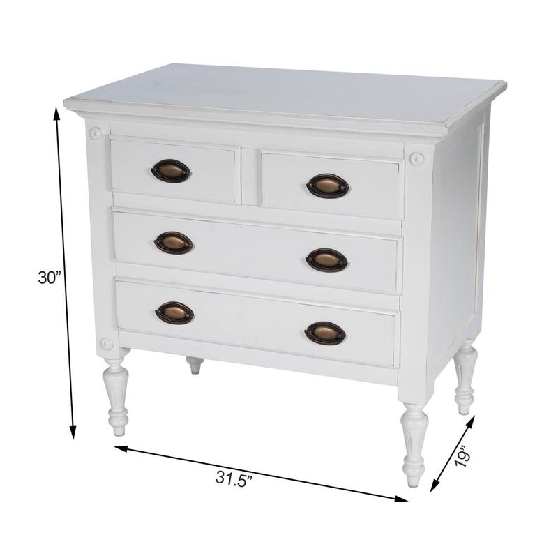 Butler Specialty Easterbrook 4 Drawer Chest, White