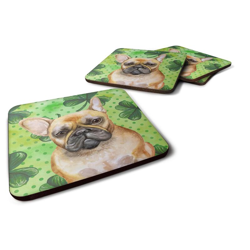 Caroline's Treasures French Bulldog St Patrick's Decorative coasters, Multicolor