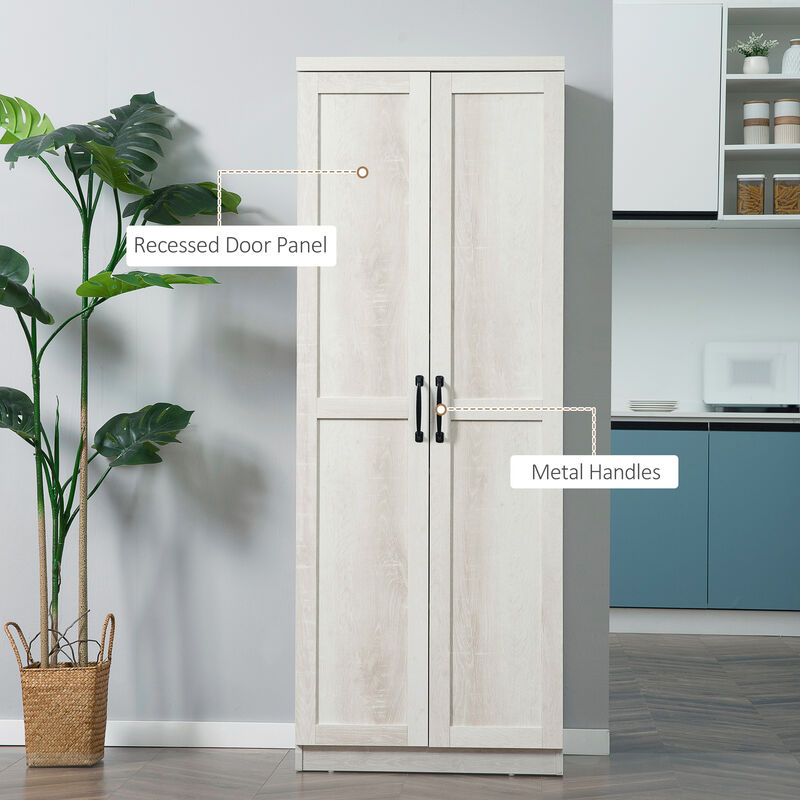 Hivvago Pantry Cabinet with 5-Tier and Adjustable Shelving image number 6